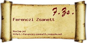 Ferenczi Zsanett névjegykártya